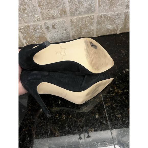 Mark Fisher Women's 8M Black‎ Suede Heels Classic Prom Formal Pumps - Picture 5 of 5